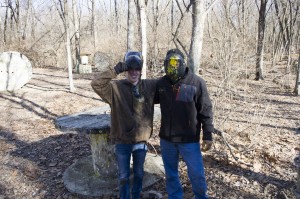 teammates at Quiet Village Landscaping paintball tournament