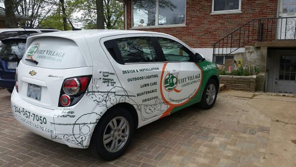 rear view of Quiet Village Landscaping's new ride