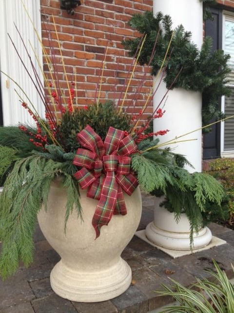 holiday landscape planter