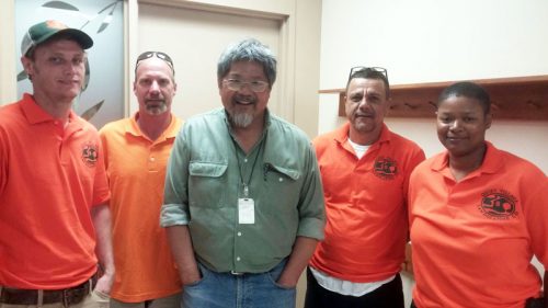 Some of our teammates with Benjamin Chu after his pruning class at the Missouri Botanical Garden